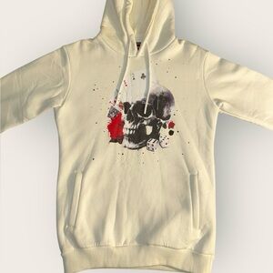 TAX3 Limited Skull Hoodie (Cream) Size Medium – Rare Streetwear Drop